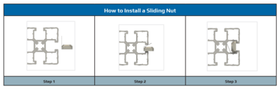M3S-PF MODULAR SOLUTIONS ZINC PLATED FASTENER<BR>M3 SQUARE NUT W/POSITION FIX